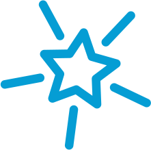 Blue star icon